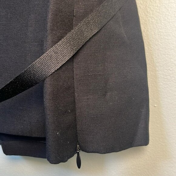 Amanda Smith Sleeveless Blk Belted Top Side Zipper SZ14 Closet Basics Lagenlook - Picture 6 of 8